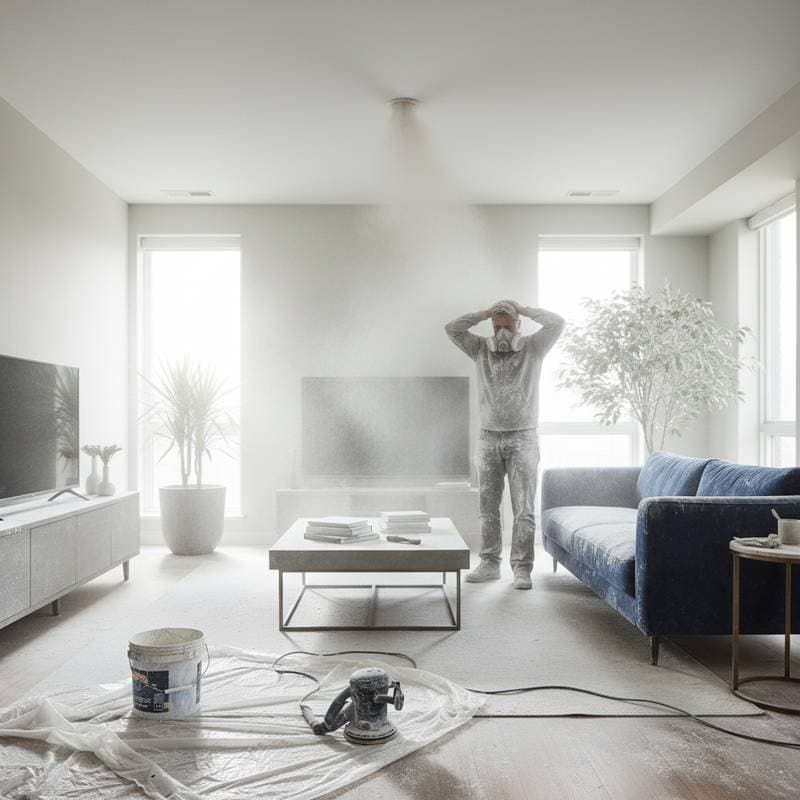 Image for The $800 Dust Blunder DIYers Make Sanding Drywall