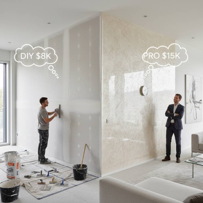 Image for Venetian Plaster: DIY $8K vs Pro $15K Breakdown