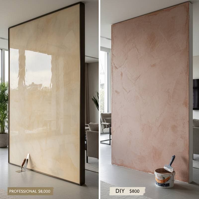 Image for Venetian Plaster: $8K Pro vs $800 DIY Finish