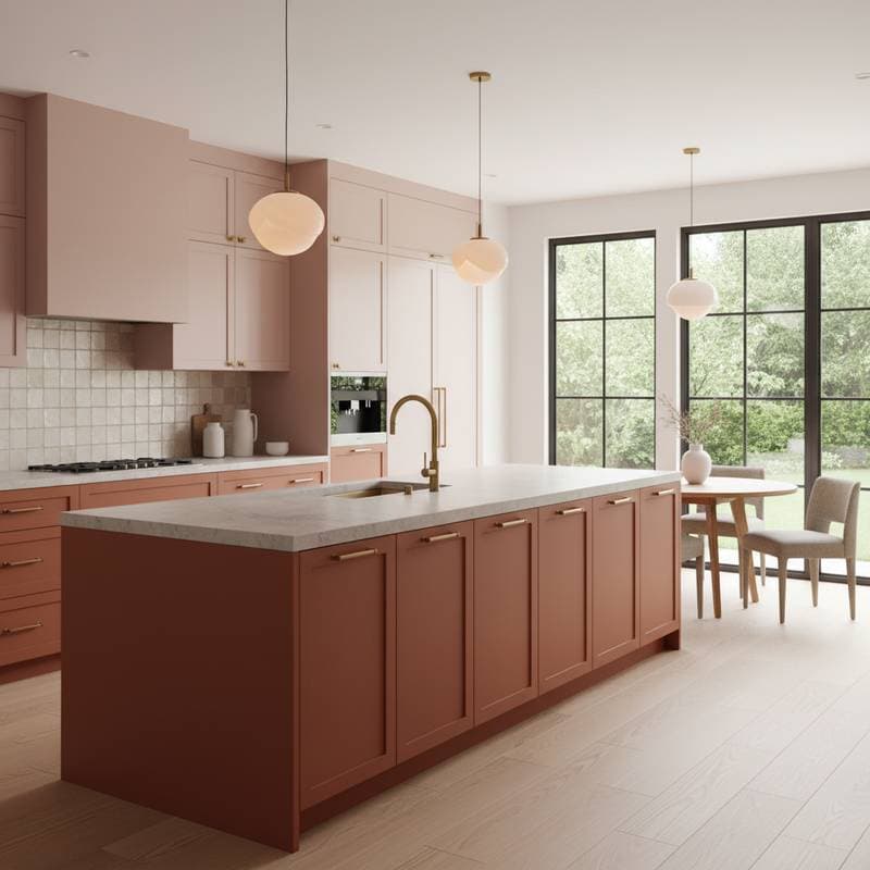 Image for Terracotta & Clay Pink: 2026's Kitchen Color Shift