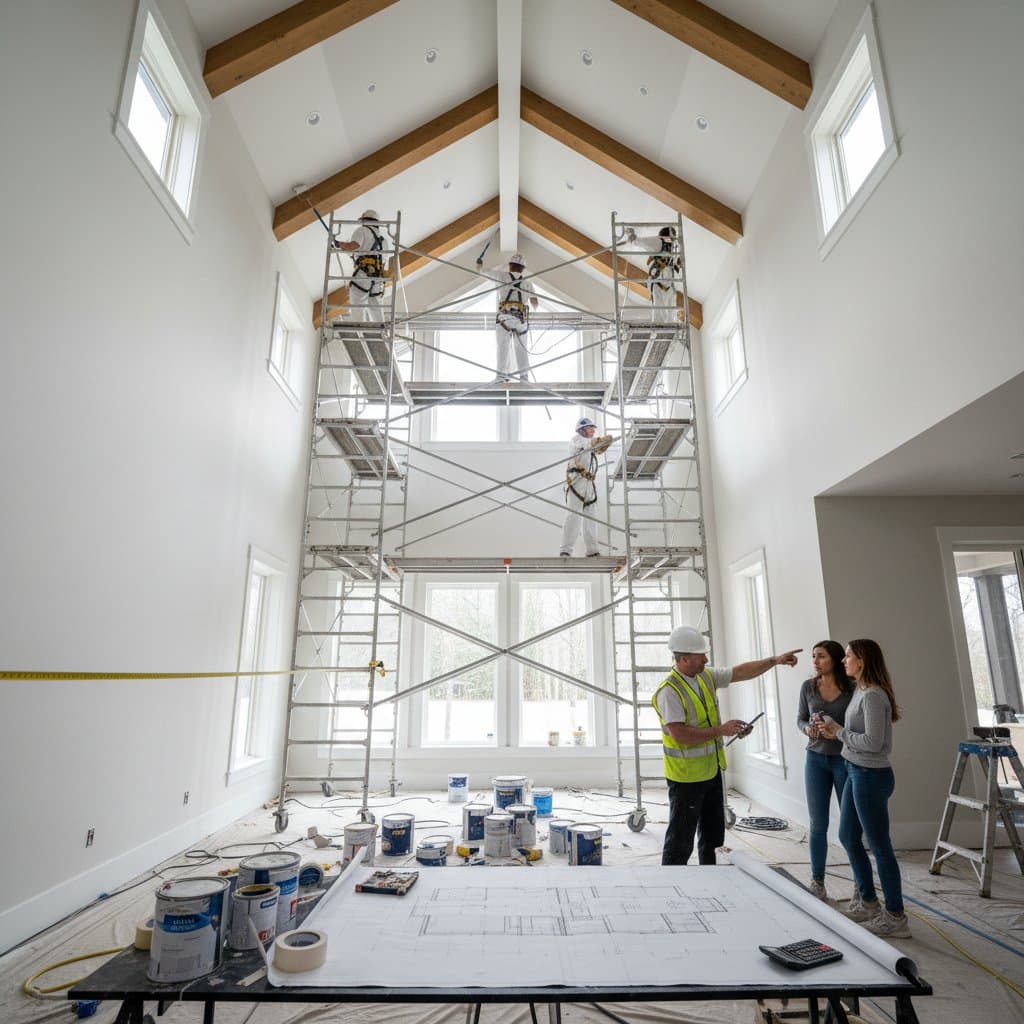 Image for Why Vaulted Ceilings Triple Painting Costs