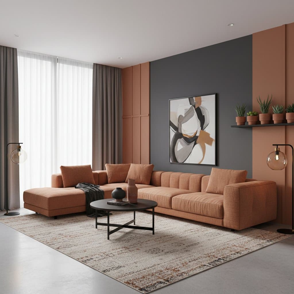 Featured image for Charcoal-Terracotta: 2026's Boldest Home Color Duo