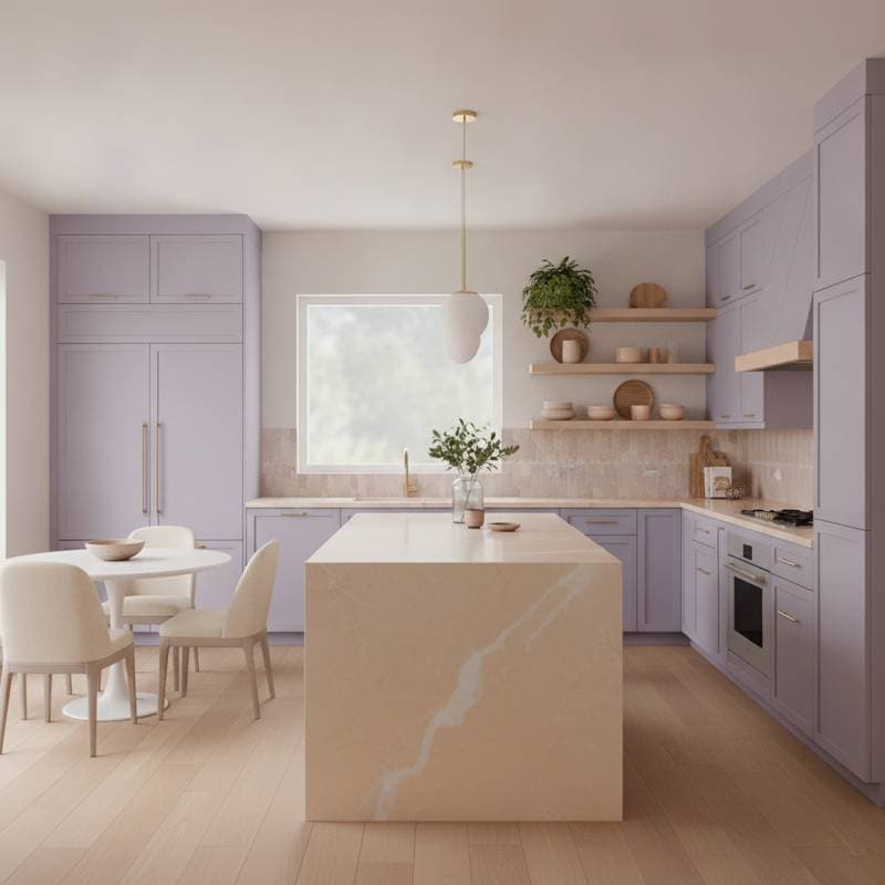 Image for Why Lavender & Peach Rule 2026 Kitchen Colors