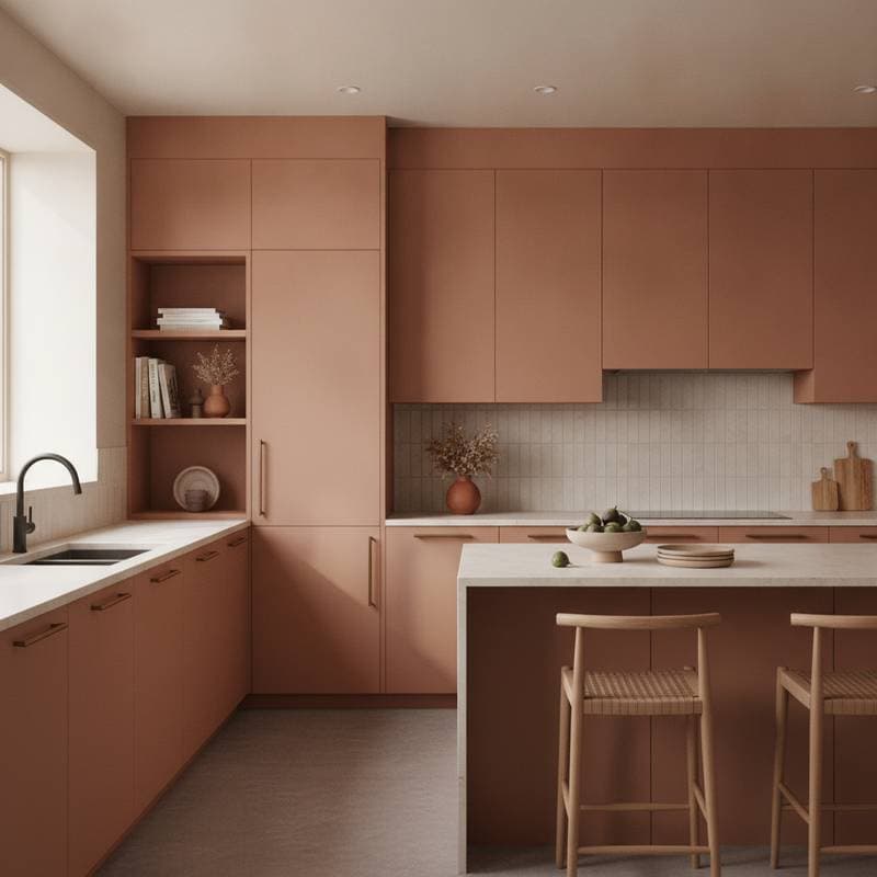 Image for Terracotta & Clay Pink Transform Kitchen Cabinets