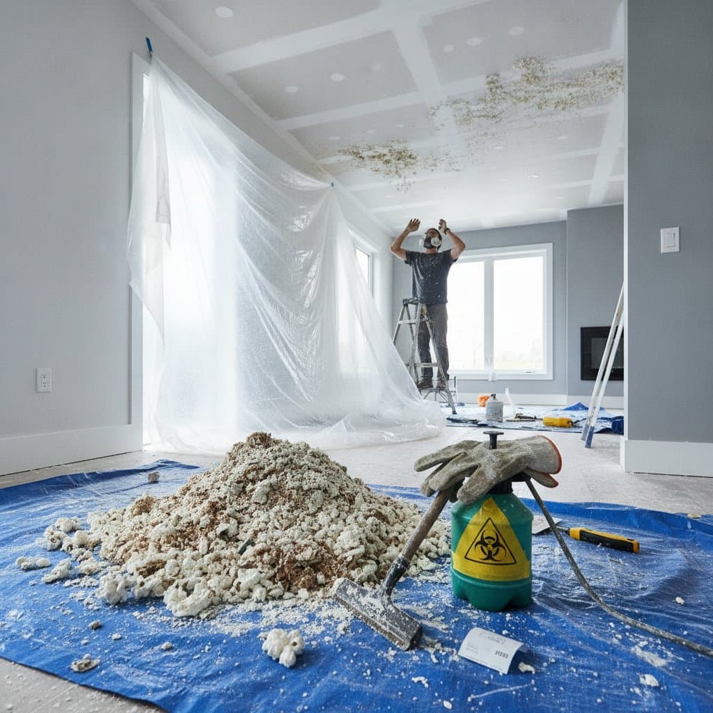 Image for DIY Popcorn Ceiling Removal: The $800 Lesson Learned