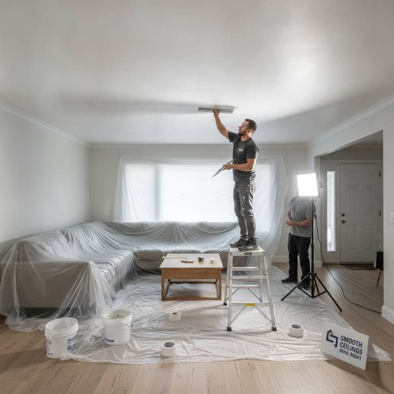 Image for Skim Coat Popcorn Ceilings for $1.5K Without the Mess